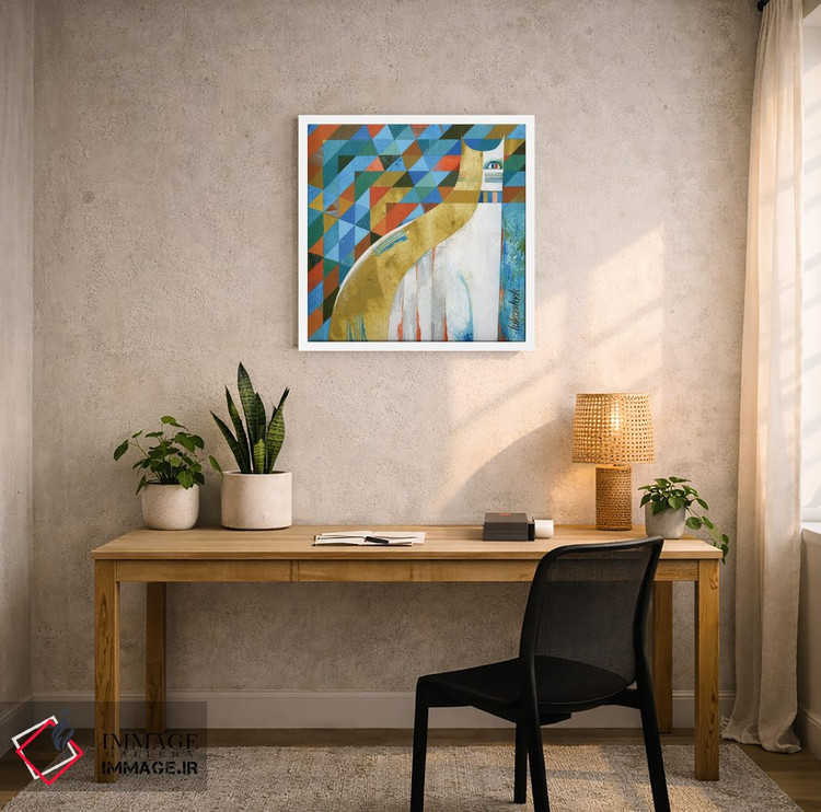 تابلو دکوراتیو در پنجره شیشه ای رنگی اثر نلی لوکاشیک - D5W