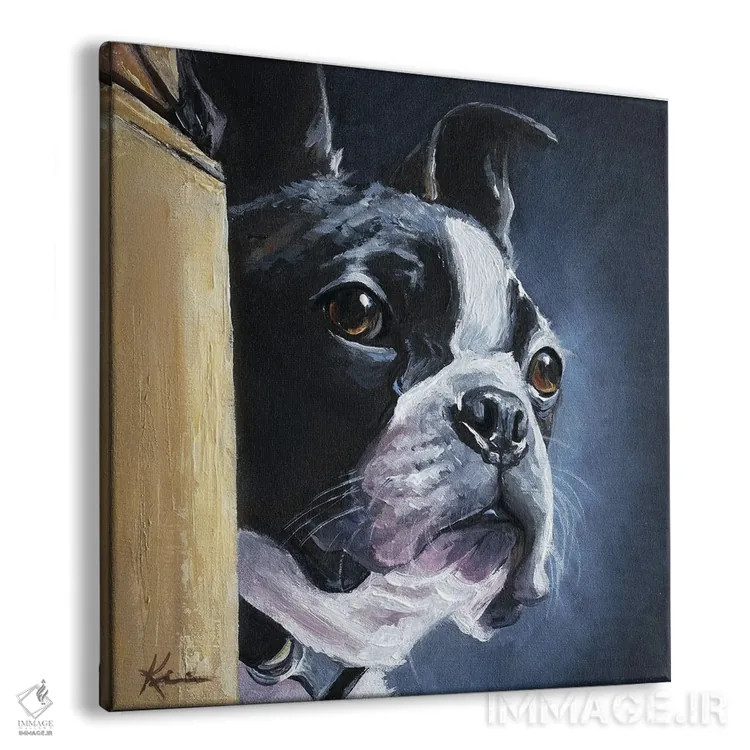 تابلو دکوراتیو بوستون تریر ۳ اثر لینزی کیوی - نمای پرسپکتیو محصول