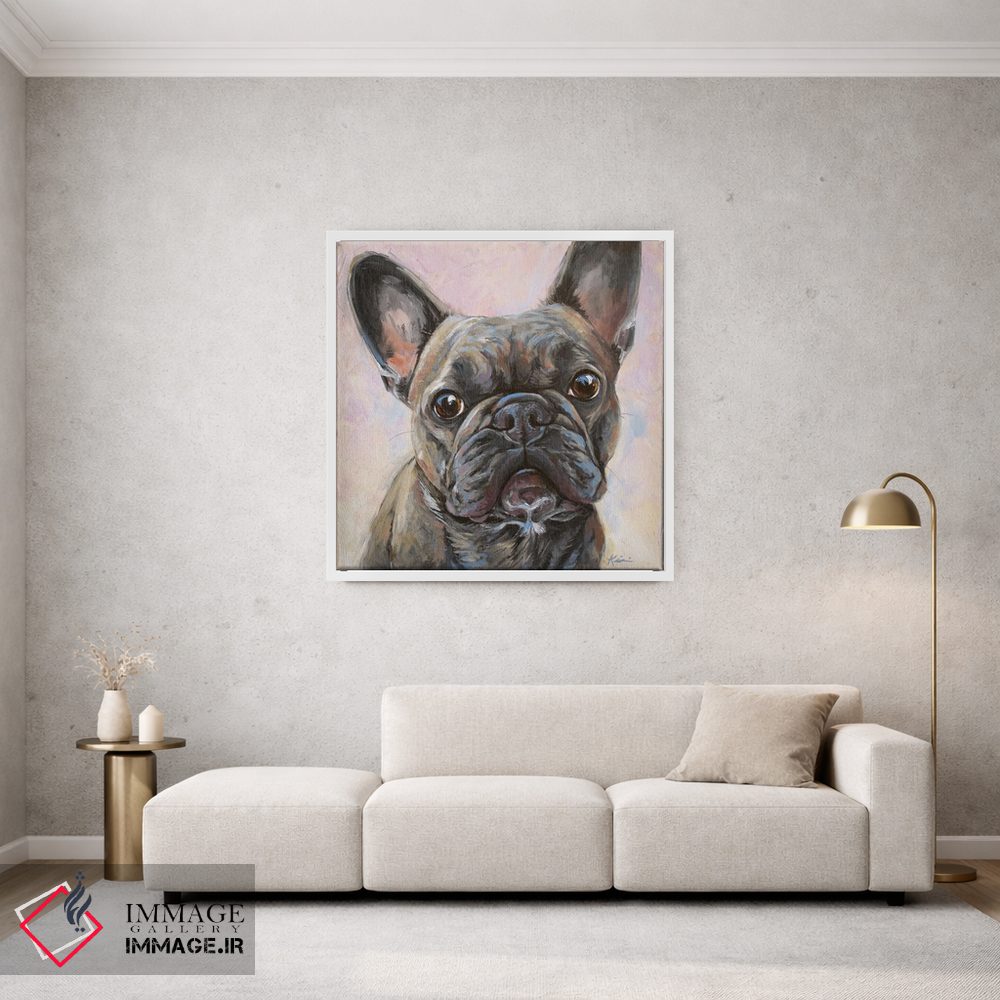 تابلو دکوراتیو بولداگ فرانسوی اثر لینزی کیوی - D1W
