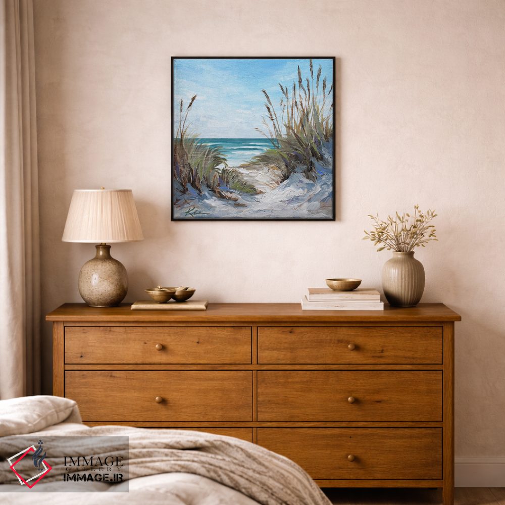 تابلو انتزاعی چمن ساحلی اثر لینزی کیوی - D1B
