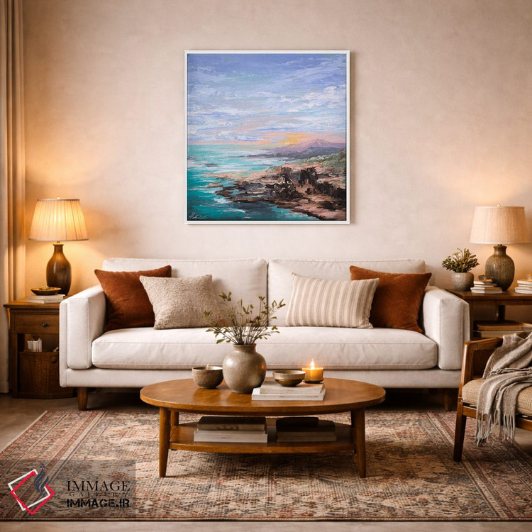تابلو انتزاعی ساحل کالیفرنیا اثر لینزی کیوی - D1W
