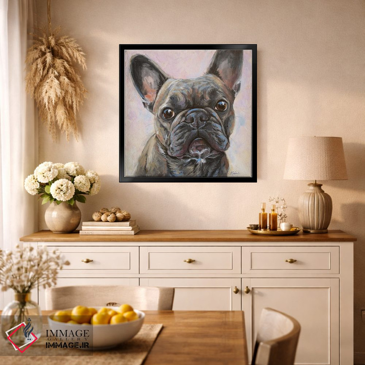 تابلو دکوراتیو بولداگ فرانسوی اثر لینزی کیوی - D2B