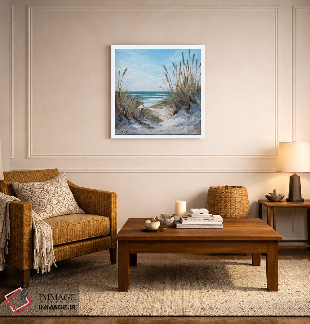 تابلو انتزاعی چمن ساحلی اثر لینزی کیوی - D4W