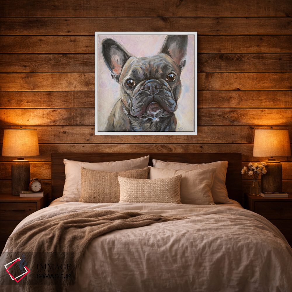 تابلو دکوراتیو بولداگ فرانسوی اثر لینزی کیوی - D3W