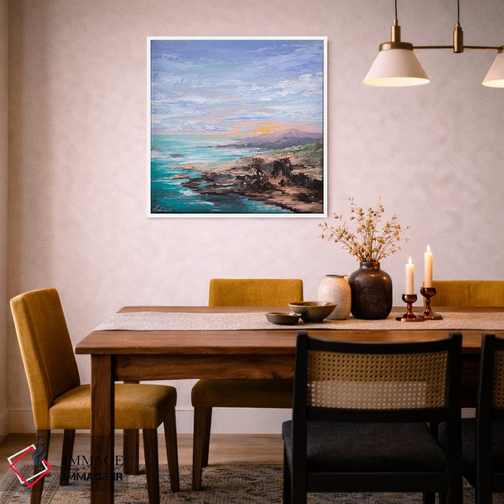 تابلو انتزاعی ساحل کالیفرنیا اثر لینزی کیوی - D6W