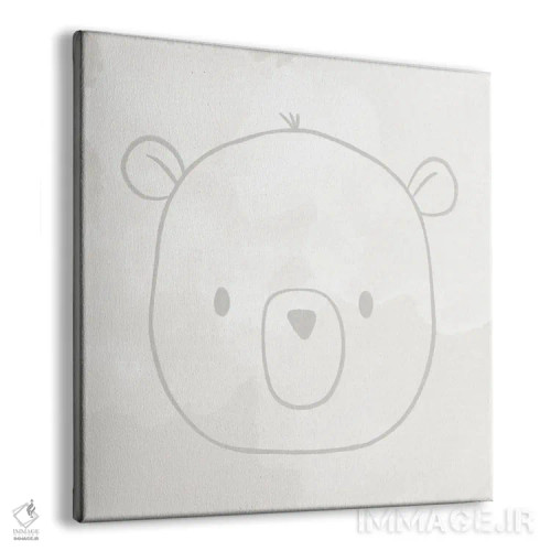 تابلو مینیمال خرس نرم و بامزه اثر لیدی لوئیز دیزاینز - نمای پرسپکتیو محصول
