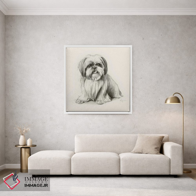 تابلو دکوراتیو طرح اسکچ شی هتزو اثر لینزی کیوی - D1W