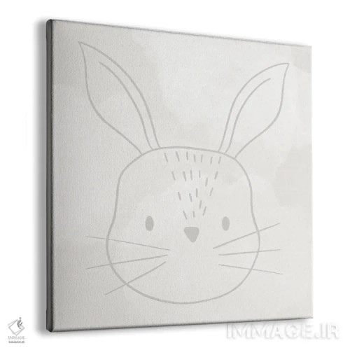 تابلو مینیمال خرگوش نرم و بامزه اثر لیدی لوئیز دیزاینز - نمای پرسپکتیو محصول