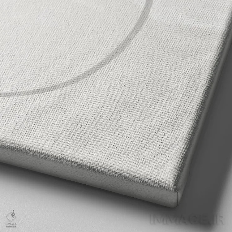 تابلو مینیمال خرس نرم و بامزه اثر لیدی لوئیز دیزاینز - نمای نزدیک بافت بوم