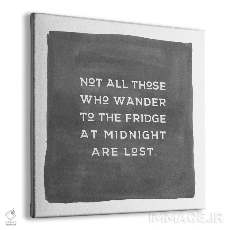 تابلو مینیمال سر زدن به یخچال در نیمه شب اثر لیدی لوئیز دیزاینز - نمای پرسپکتیو محصول