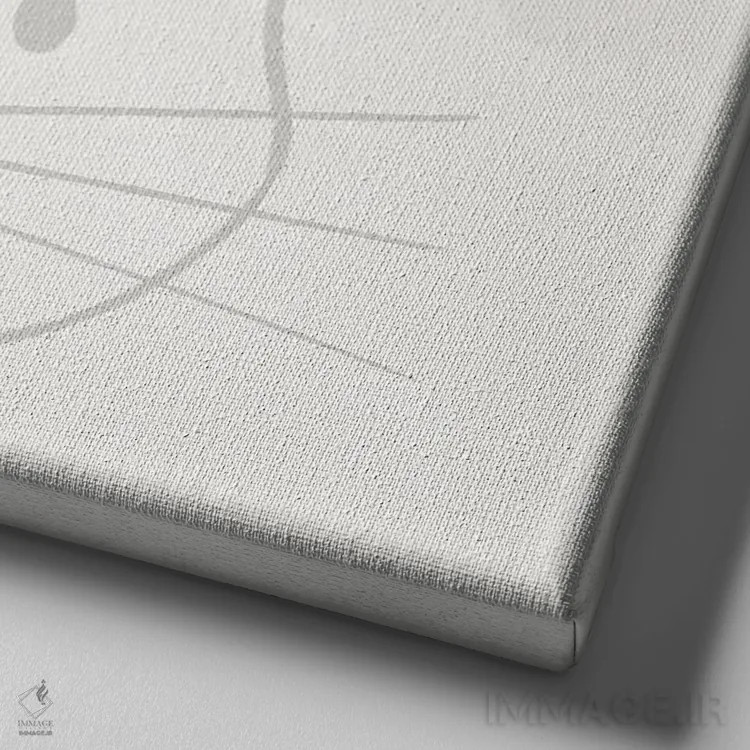 تابلو مینیمال خرگوش نرم و بامزه اثر لیدی لوئیز دیزاینز - نمای نزدیک بافت بوم