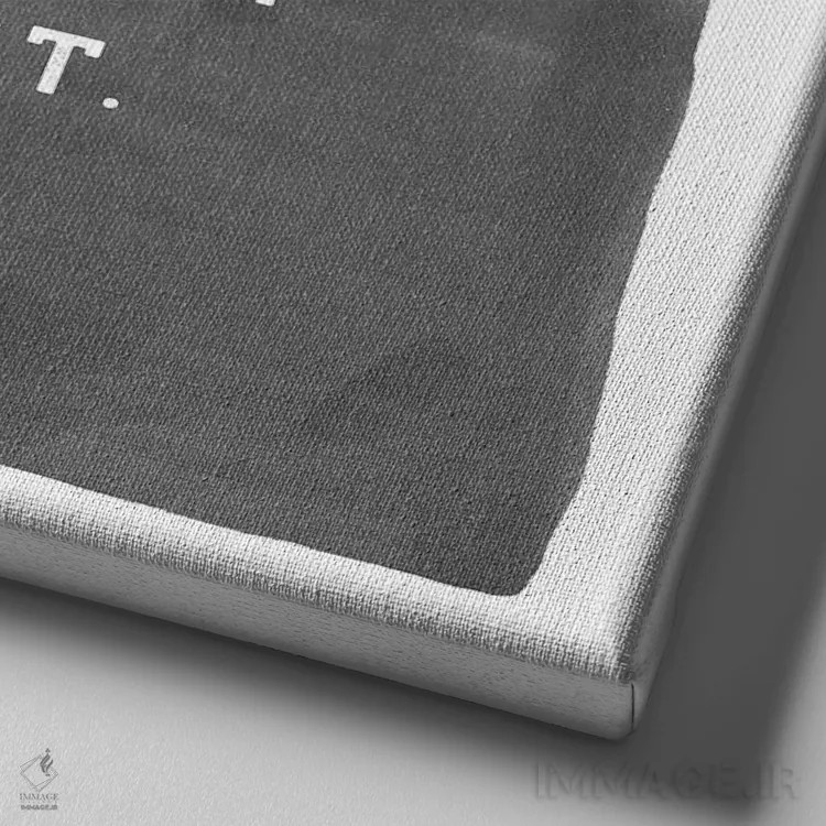 تابلو مینیمال سر زدن به یخچال در نیمه شب اثر لیدی لوئیز دیزاینز - نمای نزدیک بافت بوم