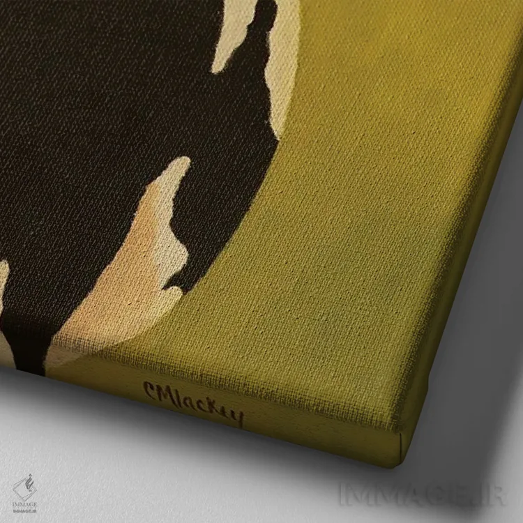 تابلو دکوراتیو پسرخاله/دخترخاله دیزی اثر شریل میلر لکی - نمای نزدیک بافت بوم