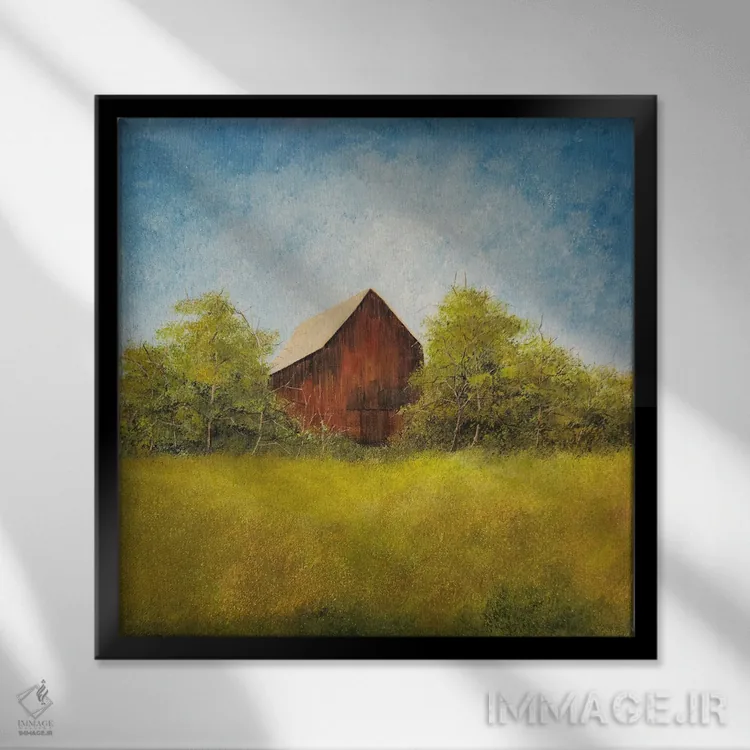 تابلو دکوراتیو از میان بیشه اثر شریل میلر لکی - نمای قابدار مشکی