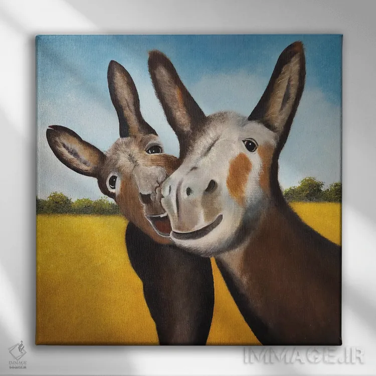 تابلو دکوراتیو جک و جنی اثر شریل میلر لکی - نمای روبهرو روی دیوار