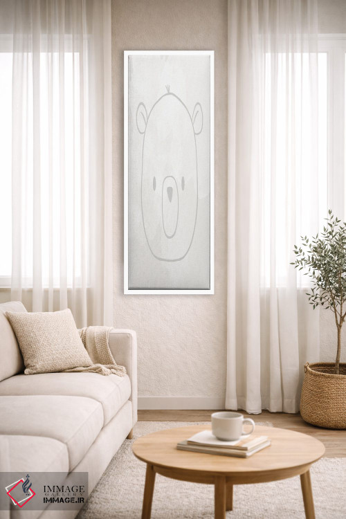 تابلو مینیمال خرس نرم و بامزه اثر لیدی لوئیز دیزاینز - D4W