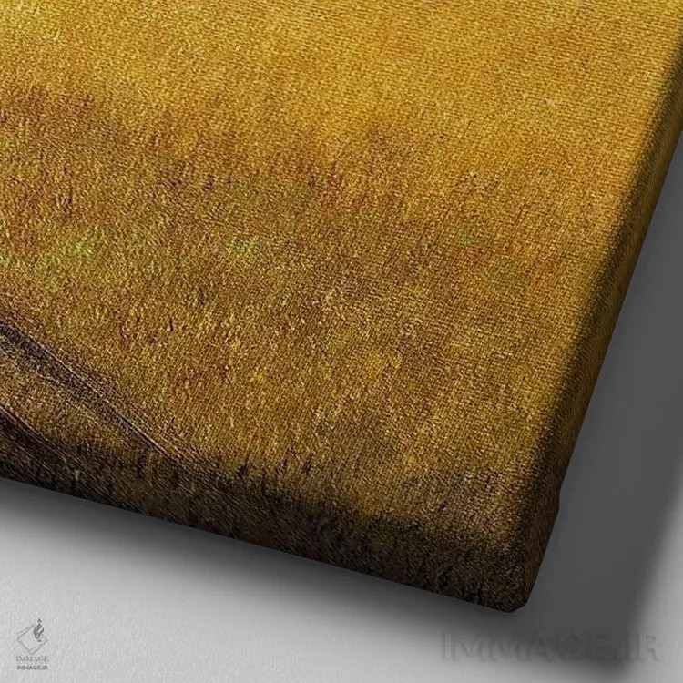 تابلو دکوراتیو نرده قدیمی چوبی اثر شریل میلر لکی - نمای نزدیک بافت بوم