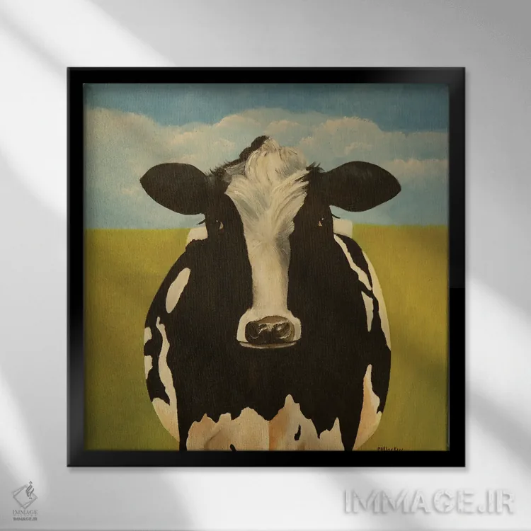 تابلو دکوراتیو پسرخاله/دخترخاله دیزی اثر شریل میلر لکی - نمای قابدار مشکی