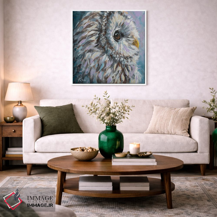 تابلو دکوراتیو جغد راه راه اثر لینزی کیوی - D1W