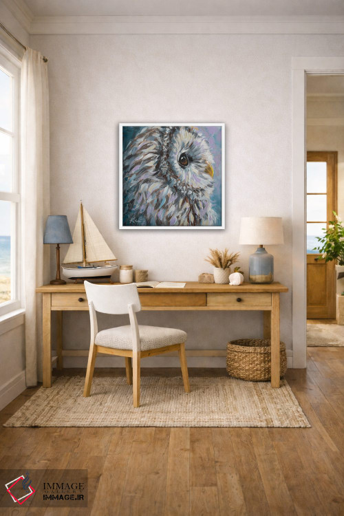 تابلو دکوراتیو جغد راه راه اثر لینزی کیوی - D2W