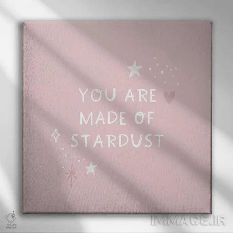 تابلو دکوراتیو ساخته شده از غبار ستاره ها اثر لیدی لوئیز دیزاینز - نمای روبهرو روی دیوار