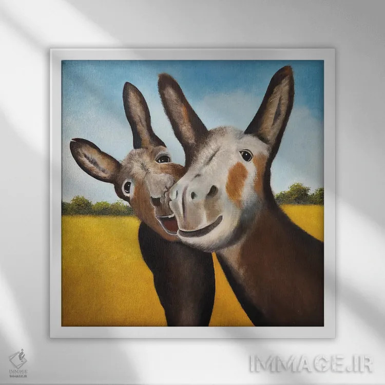 تابلو دکوراتیو جک و جنی اثر شریل میلر لکی - نمای قابدار سفید