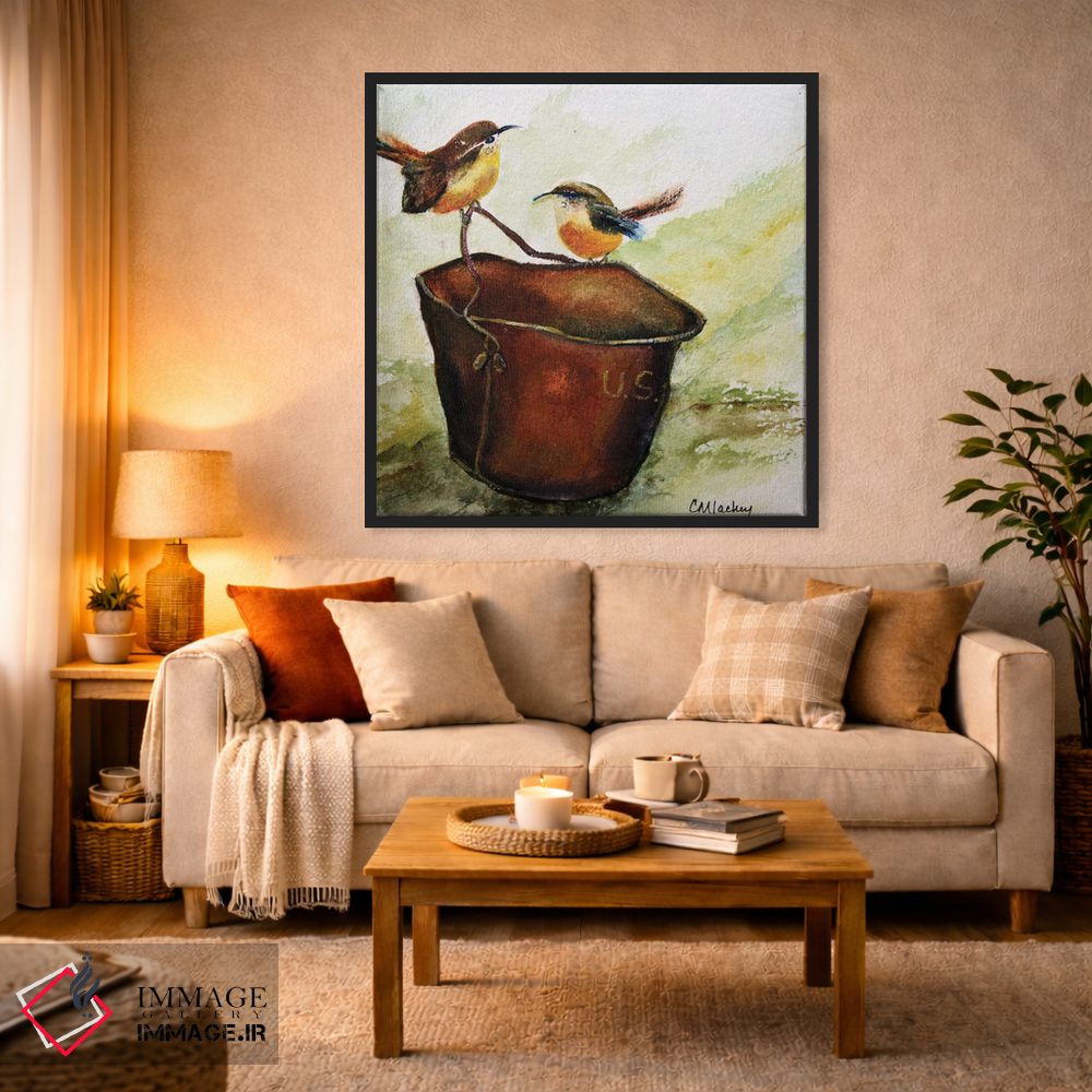 تابلو دکوراتیو فنچ ها اثر شریل میلر لکی - D5B