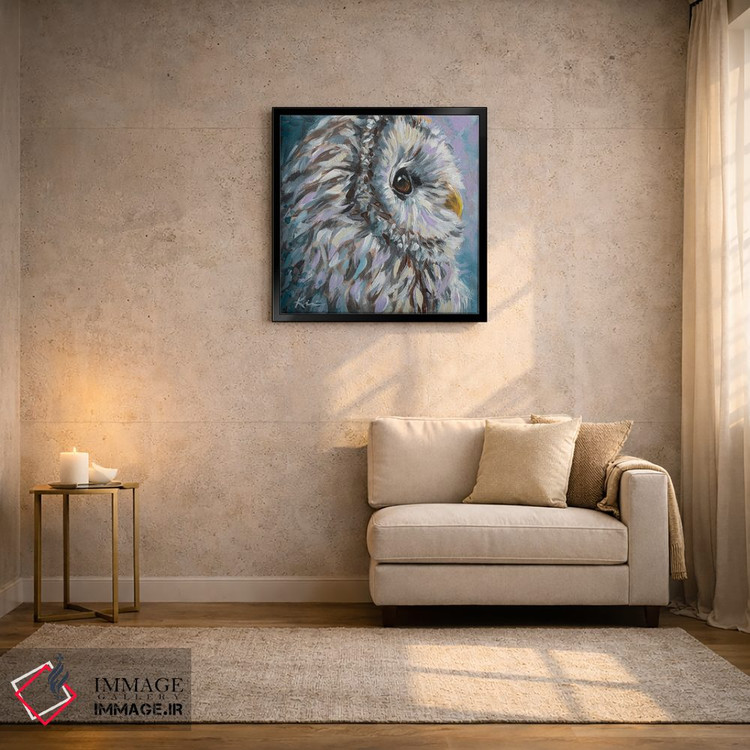 تابلو دکوراتیو جغد راه راه اثر لینزی کیوی - D4B