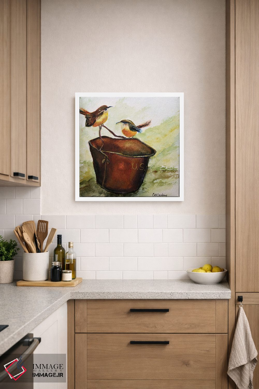 تابلو دکوراتیو فنچ ها اثر شریل میلر لکی - D6W