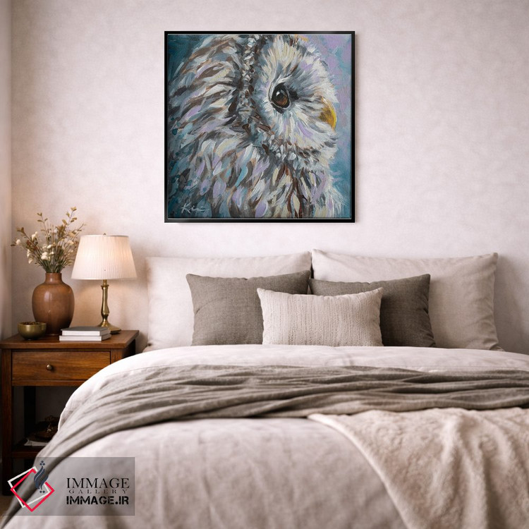 تابلو دکوراتیو جغد راه راه اثر لینزی کیوی - D5B