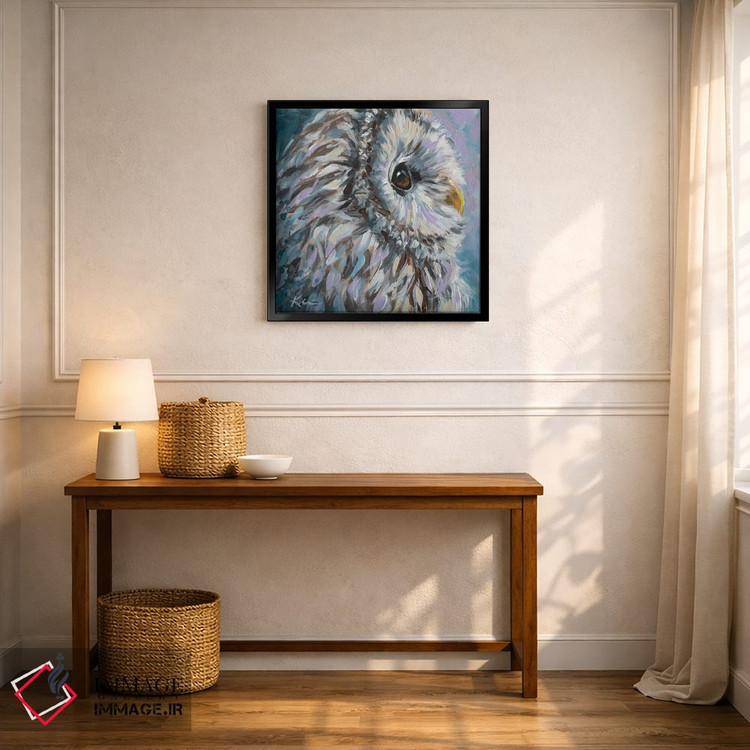 تابلو دکوراتیو جغد راه راه اثر لینزی کیوی - D6B