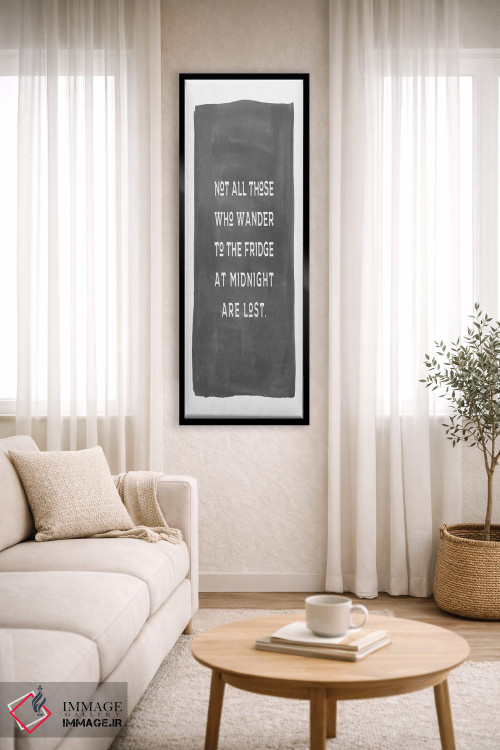 تابلو مینیمال سر زدن به یخچال در نیمه شب اثر لیدی لوئیز دیزاینز - D5B