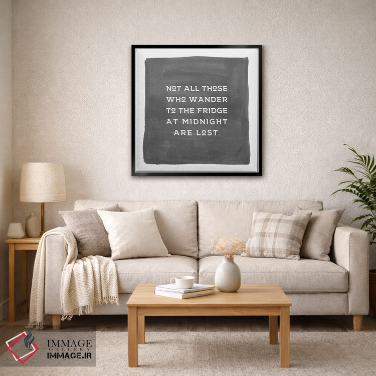 تابلو مینیمال سر زدن به یخچال در نیمه شب اثر لیدی لوئیز دیزاینز - D4B