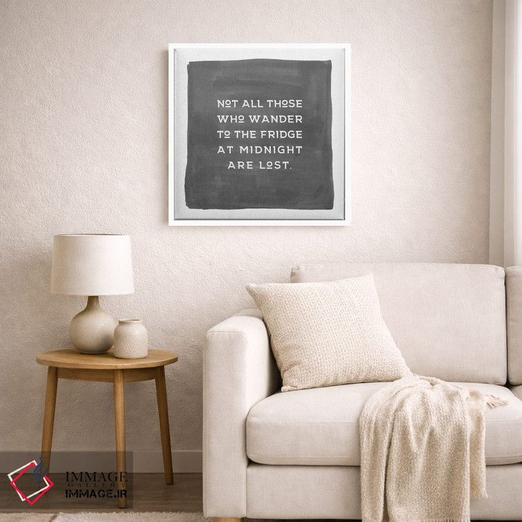 تابلو مینیمال سر زدن به یخچال در نیمه شب اثر لیدی لوئیز دیزاینز - D6W