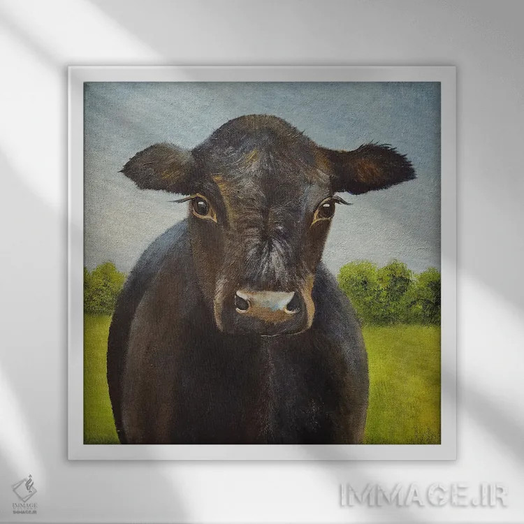 تابلو دکوراتیو اگنس اثر شریل میلر لکی - نمای قابدار سفید