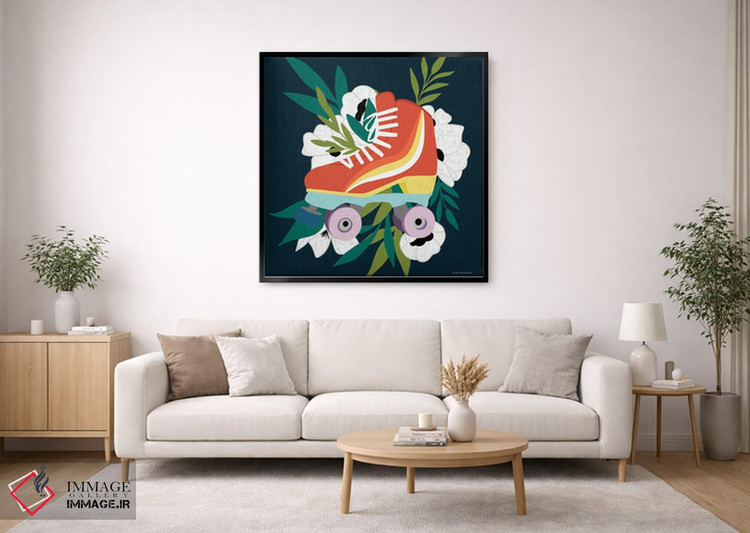 تابلو دکوراتیو اسکیت رولر رترو شماره یک اثر لیدی لوئیز دیزاینز - D2B