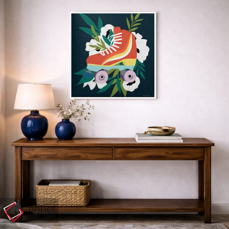 تابلو دکوراتیو اسکیت رولر رترو شماره یک اثر لیدی لوئیز دیزاینز - D3W