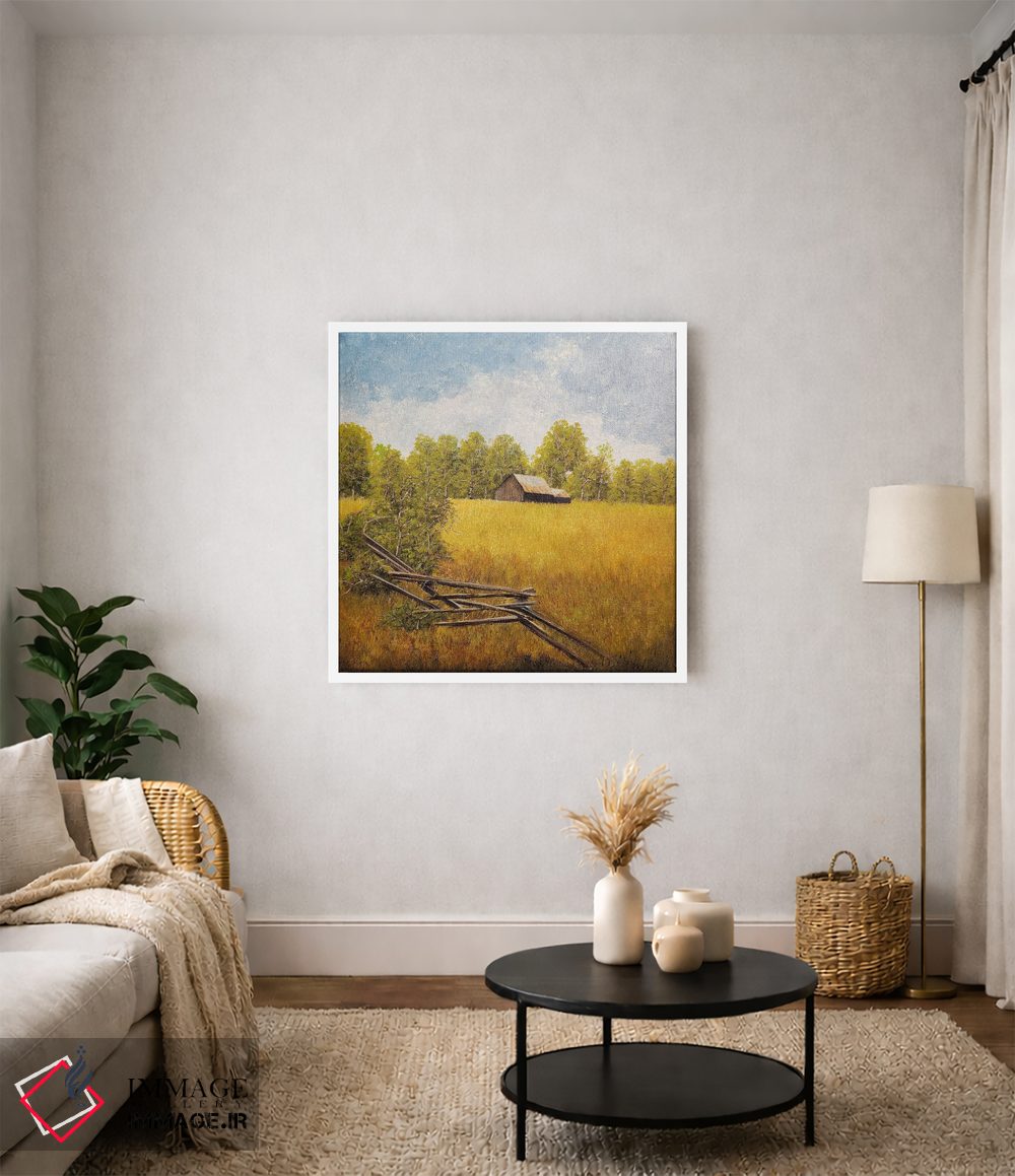 تابلو دکوراتیو نرده قدیمی چوبی اثر شریل میلر لکی - D2W