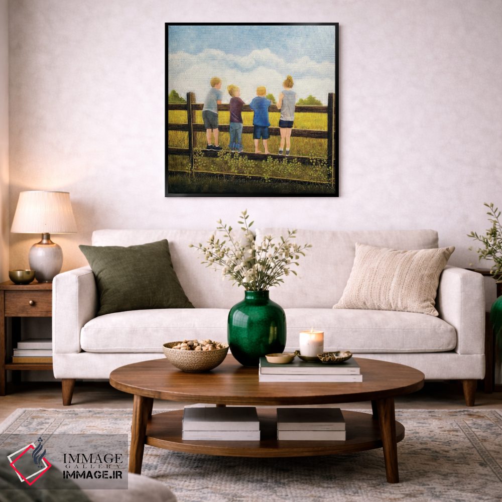 تابلو دکوراتیو منظره از کنار حصار اثر شریل میلر لکی - D2B