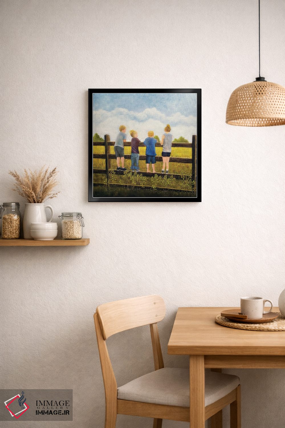 تابلو دکوراتیو منظره از کنار حصار اثر شریل میلر لکی - D3B