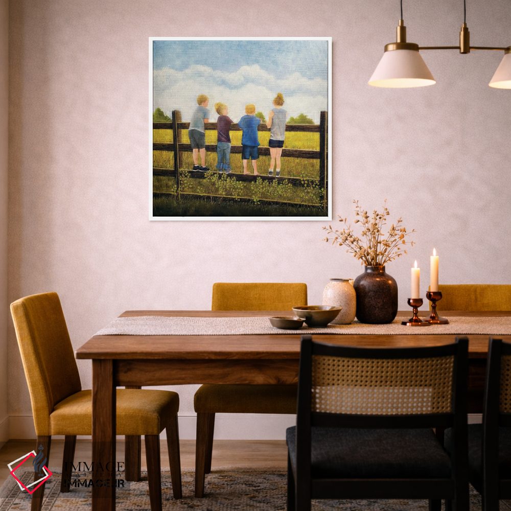 تابلو دکوراتیو منظره از کنار حصار اثر شریل میلر لکی - D5W