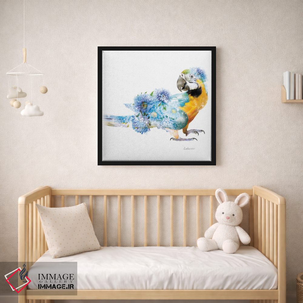 تابلو دکوراتیو طوطی گیاهی حیات وحش اثر لولا دیزاین - D1B