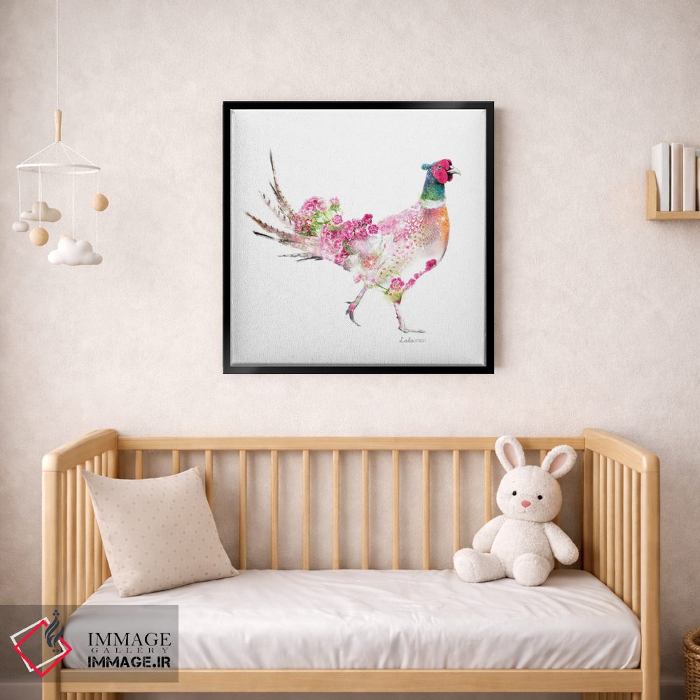 تابلو دکوراتیو قرقاول گیاهی حیات وحش اثر لولا دیزاین - D2B