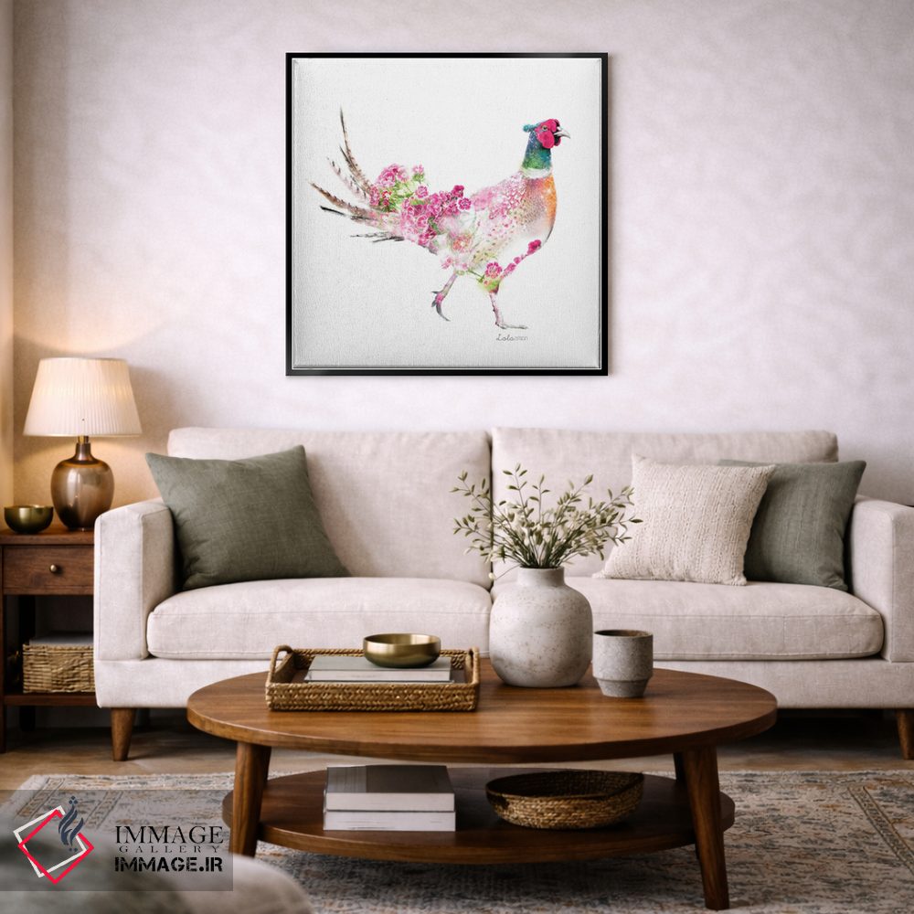 تابلو دکوراتیو قرقاول گیاهی حیات وحش اثر لولا دیزاین - D3B