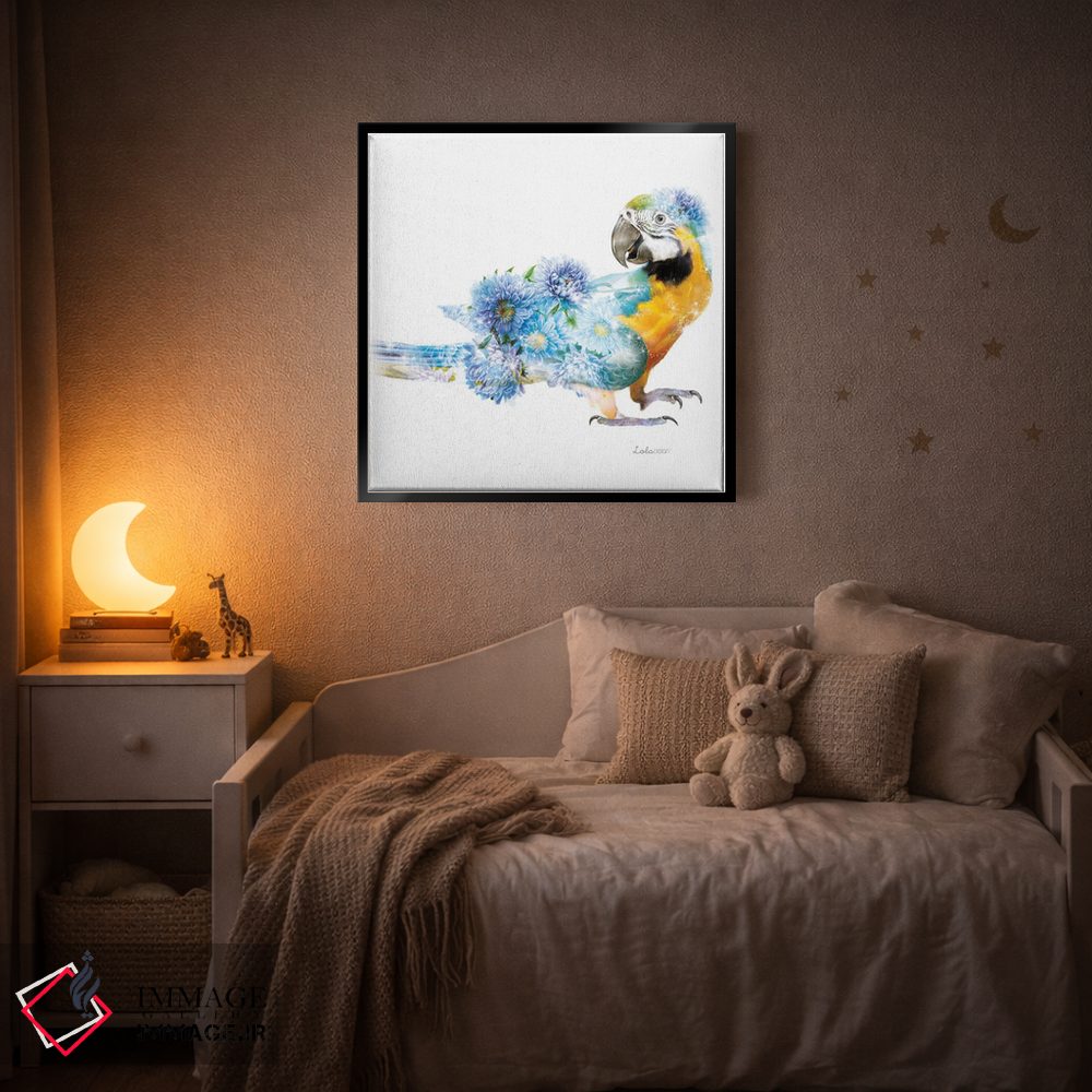 تابلو دکوراتیو طوطی گیاهی حیات وحش اثر لولا دیزاین - D5B