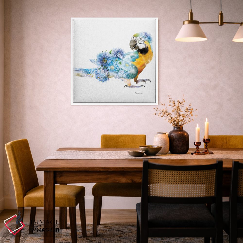 تابلو دکوراتیو طوطی گیاهی حیات وحش اثر لولا دیزاین - D6W