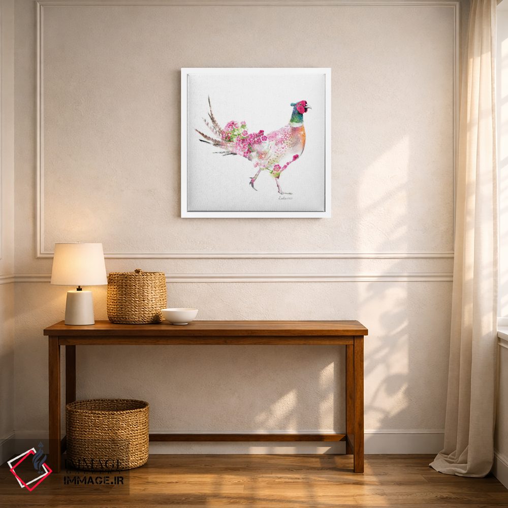 تابلو دکوراتیو قرقاول گیاهی حیات وحش اثر لولا دیزاین - D5W