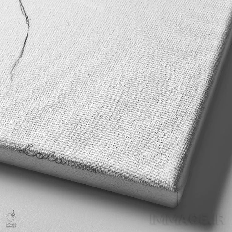 تابلو دکوراتیو پرتره سگ اشناوزر اثر لولا دیزاین - نمای نزدیک بافت بوم