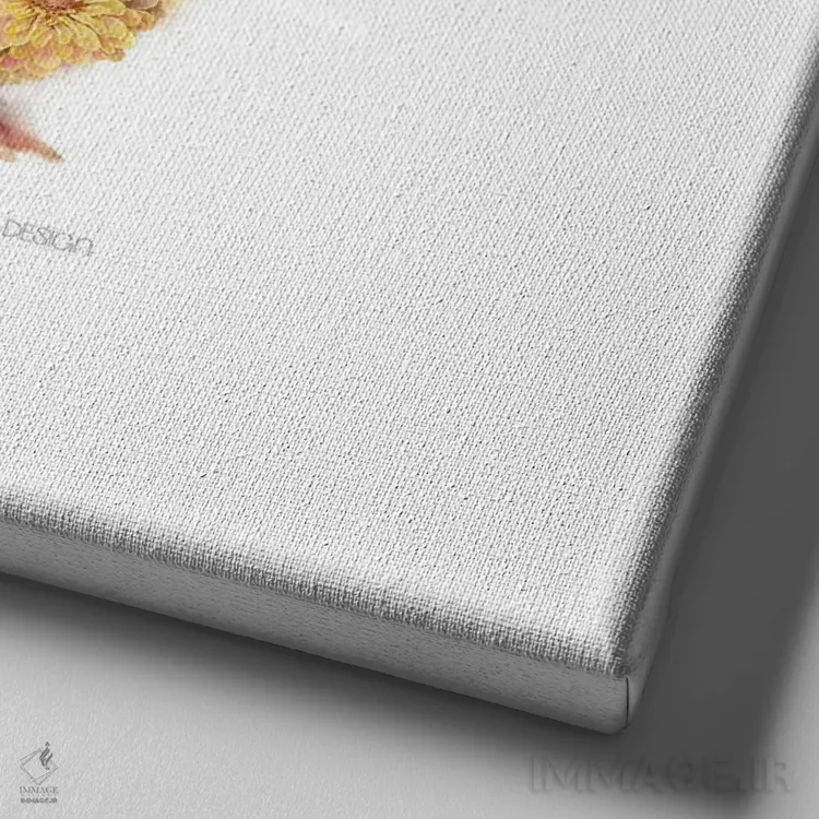 تابلو دکوراتیو خوکچه هندی گیاهی حیات وحش اثر لولا دیزاین - نمای نزدیک بافت بوم