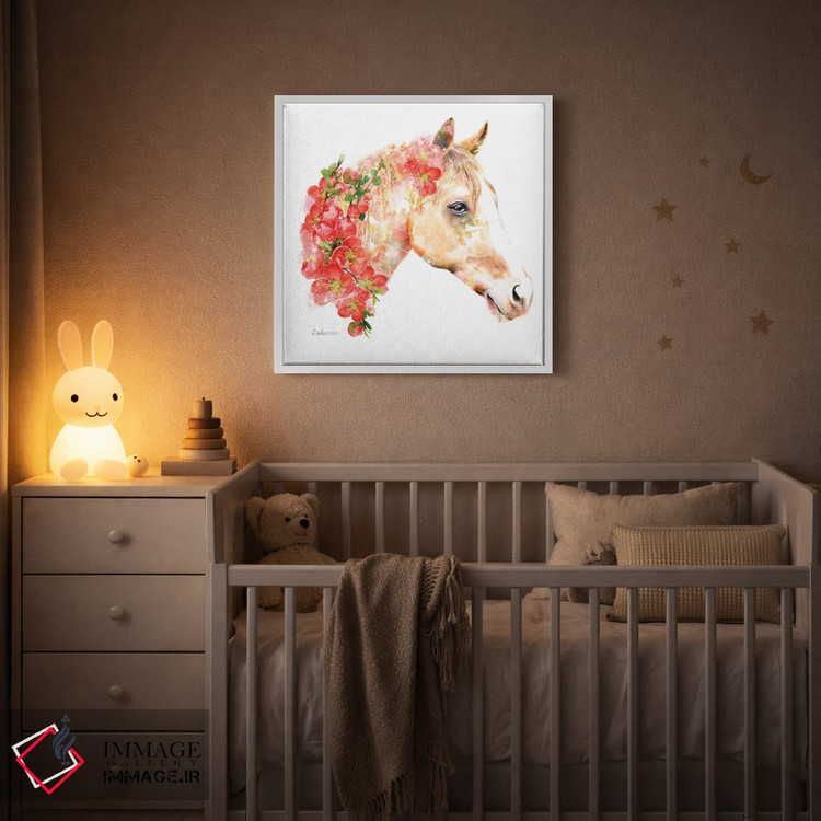 تابلو دکوراتیو اسب گیاهی حیات وحش اثر لولا دیزاین - D3W